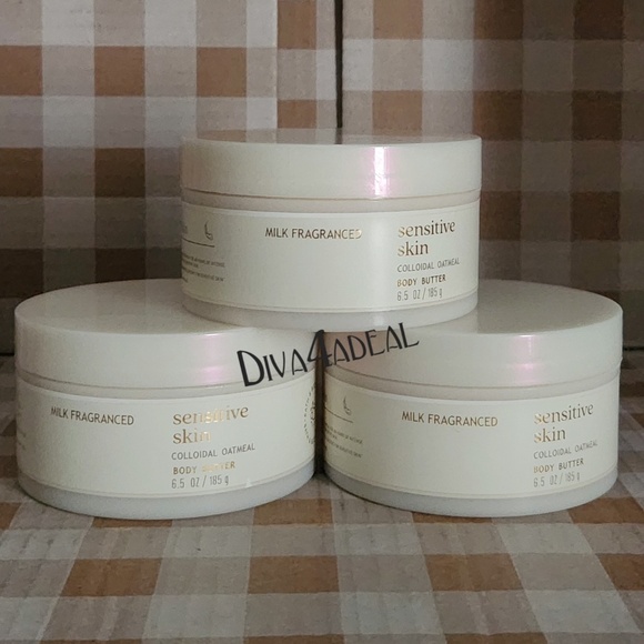 3X Bath & Body Works WELLNESS SENSITIVE SKIN Colloidal Otmeal6.5 OZ Body Butters - Picture 1 of 1